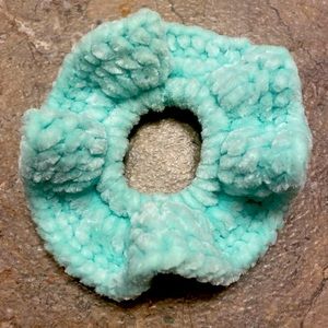 Hand Crocheted Velvet Scrunchie